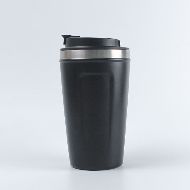 12オンスクラシックステンレス鋼二重壁断熱カスタムロゴコーヒータンブラートラベルマグ蓋付き