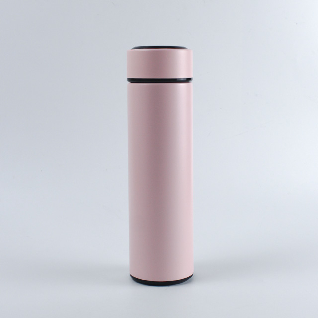 15オンスデジタルサーマルボトルステンレス鋼二重壁断熱ウォーターボトル温度表示リマインダー付き 