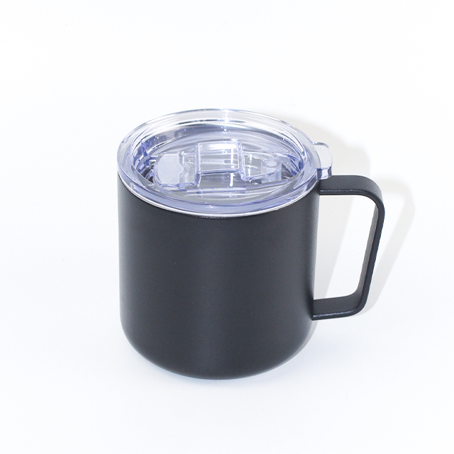 12オンスの卸売二重壁真空トラベルタンブラーカップマグ、ハンドルとスリップ蓋付き