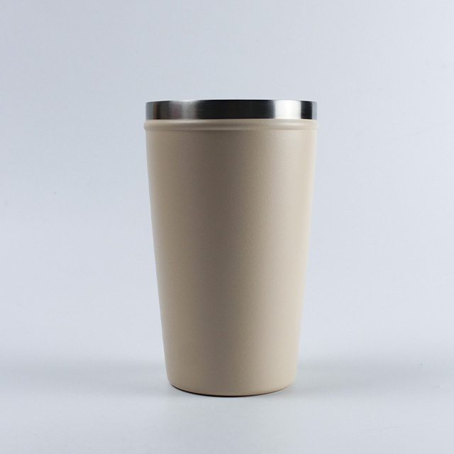 12オンスのステンレス鋼二重壁耐熱サーマルコーヒーマグ、蓋付き