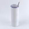21 オンス ストレート スキニー ステンレス鋼真空昇華ブランク タンブラー リップとステンレス鋼ストロー付き