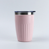 12オンスのファッショナブルなデザインの二重壁断熱真空コーヒータンブラー、蓋付き
