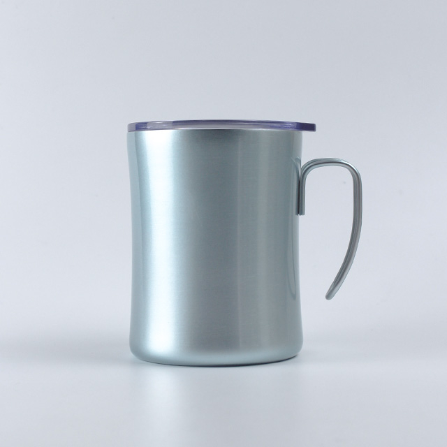 電気メッキペイント 13 オンスステンレス鋼二重壁真空コーヒーマグ卸売シリコンコースターと蓋として