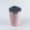12オンスのファッショナブルなデザインの二重壁断熱真空コーヒータンブラー、蓋付き