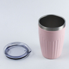 12オンスのファッショナブルなデザインの二重壁断熱真空コーヒータンブラー、蓋付き