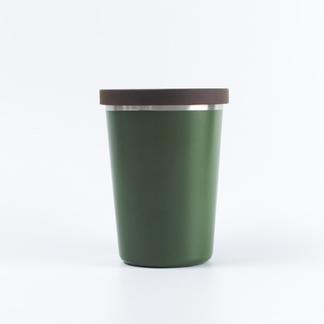 マルチサイズのカスタムロゴ二重壁ステンレススチール真空断熱再利用可能なコーヒーカップ、シリコン蓋付き