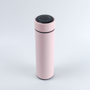 15オンスデジタルサーマルボトルステンレス鋼二重壁断熱ウォーターボトル温度表示リマインダー付き 